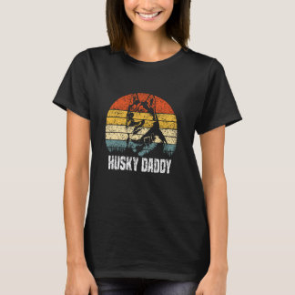 T-shirt Papa Husky Drôle Amateur de Chien Propriétaire Hus