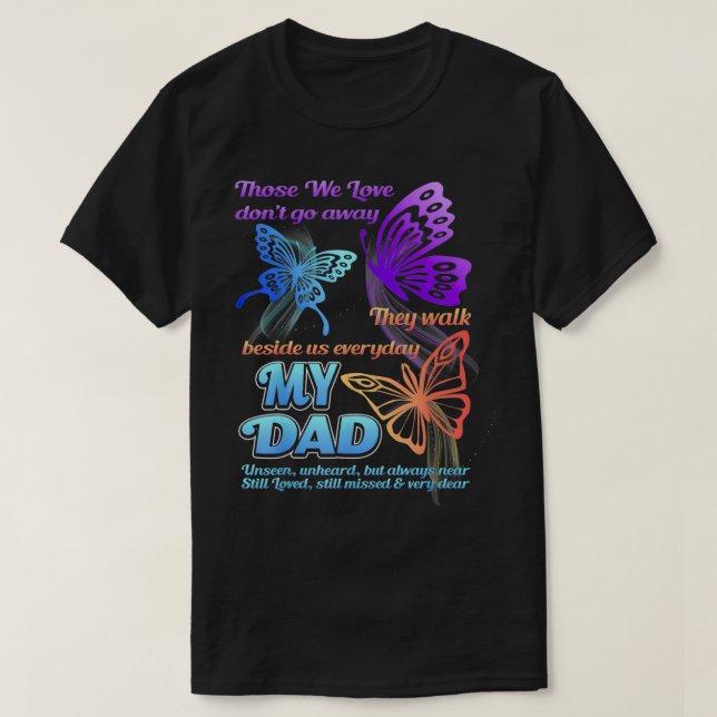 T-shirt Papa Je T'Ai Dans Mon Coeur J'Aime Vous Manquer Da (Design devant)