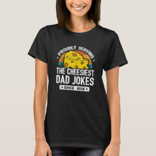 T-shirt Papa Joke Puns Papa Blagues Papa depuis 2018 Papa