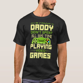T-shirt Papa joue aux jeux vidéo