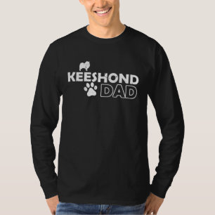 T-shirt Papa Keeshond  Propriétaire de chien mignon Adopta