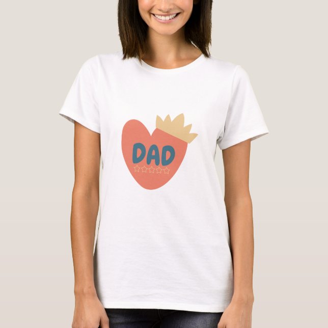 T-shirt Papa King, Fête des pères, meilleur papa (Devant)