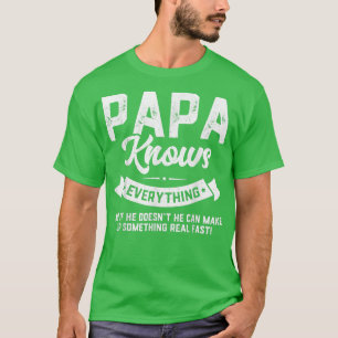 T-shirt Papa Knows Everything 60th Gift Funny Father's Da