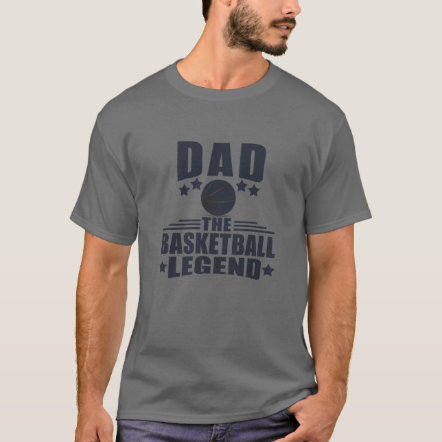 T-shirt Papa la légende du basket-ball drôle cadeaux de fê (Devant)