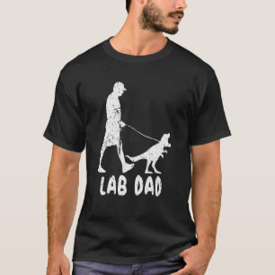 T-shirt Papa Lab Trex Dinosaure Propriétaires de Labrador