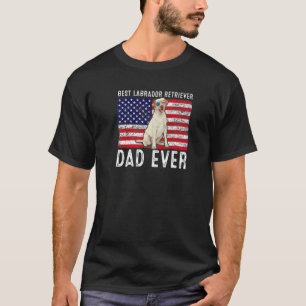 T-shirt Papa Labrador Retriever Drapeau Américain Usa Chie
