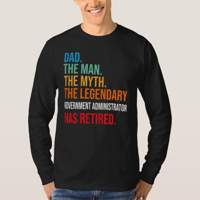 T-shirt Papa L'Administrateur Légendaire Du Gouvernement A (Devant)