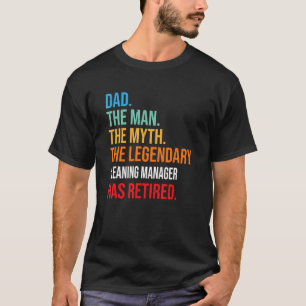 T-shirt Papa Le Gestionnaire De Nettoyage Légendaire A Ret