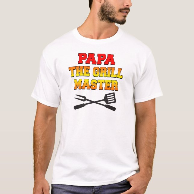 T-shirt Papa le maître de gril (Devant)