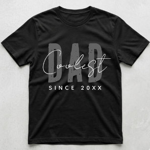 T-shirt Papa le plus cool depuis 20XX Moderne Drôle Simple