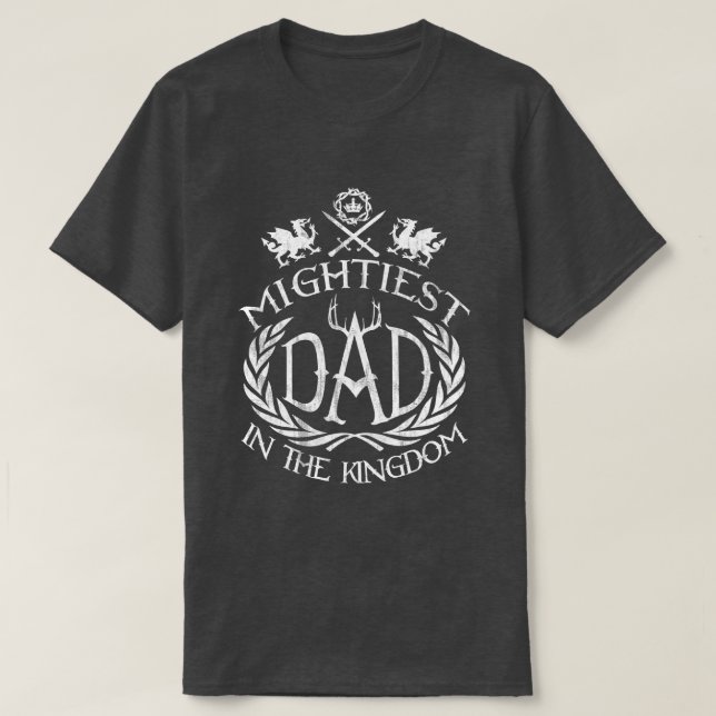 T-shirt Papa le plus puissant du Royaume (Design devant)