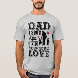 T-shirt Papa, le premier héros d'un fils, le premier amou