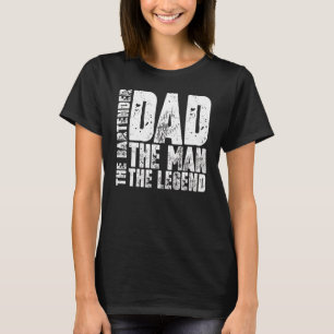 T-shirt Papa L'Homme Le Barman La Légende