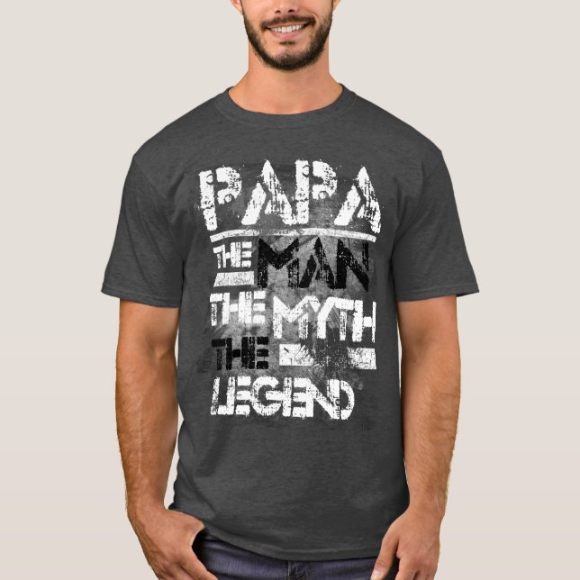 T-shirt Papa l'homme le mythe la grunge de légende (Devant)