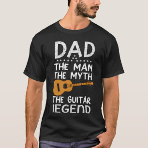 T-shirt Papa l'homme le mythe la guitare