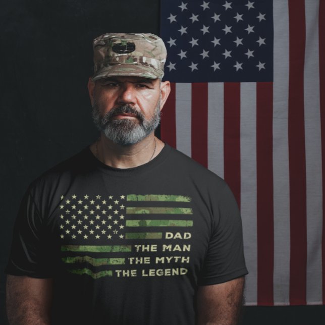 T-shirt Papa L'Homme Le Mythe La Légende Armée Papa Père P (Créateur téléchargé)