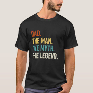 T-shirt Papa L'Homme Le Mythe La Légende Retro Papa Dons F