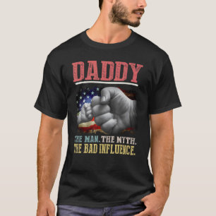 T-shirt Papa L'Homme Le Mythe La Mauvaise Influence Améric