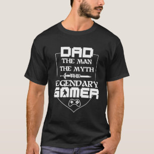 T-shirt Papa l'homme le mythe le Gamer légendaire