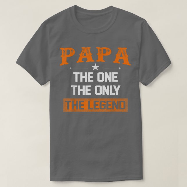 T-shirt Papa L'Unique Légende Pour Le Père Day (Design devant)