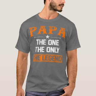 T-shirt Papa L'Unique Légende Pour Le Père Day