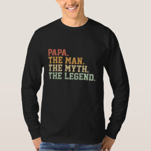 T-shirt Papa Man Myth Légende Pour Drôle Cadeau Père
