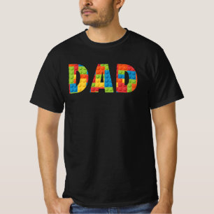 T-shirt Papa Mange Sommeil Construire à nouveau Blocs de c