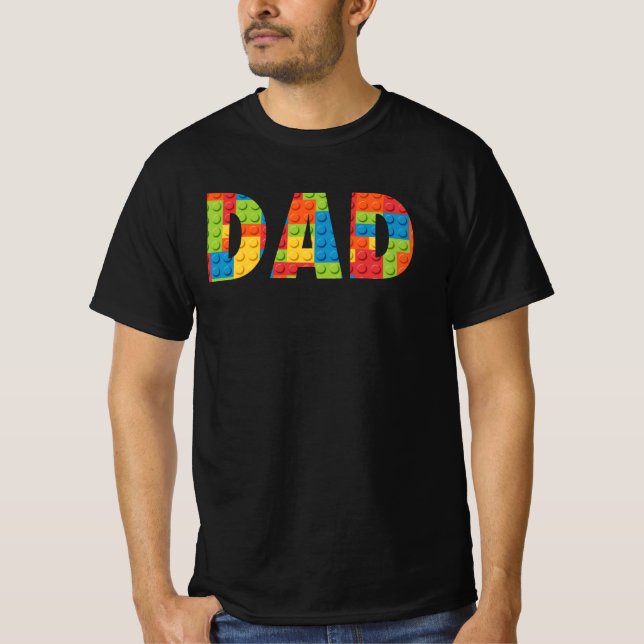 T-shirt Papa Mange Sommeil Construire à nouveau Blocs de c (Devant)