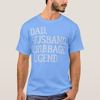 T-shirt Papa Mari Cribbage Légende Vintage Planche de Crib