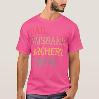 T-shirt Papa Mari Légende tir à l'arc tir à l'arc Papa