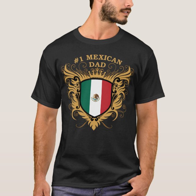 T-shirt Papa mexicain du numéro un (Devant)