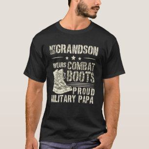 T-shirt Papa militaire fier d'un soldat Papa grand-père