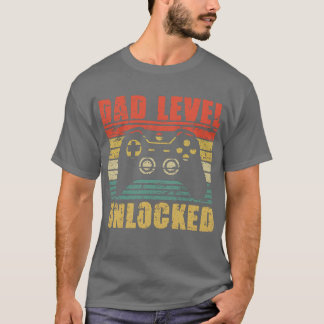 T-shirt Papa Mode Déverrouillé Joueur Joueur Père mère fam