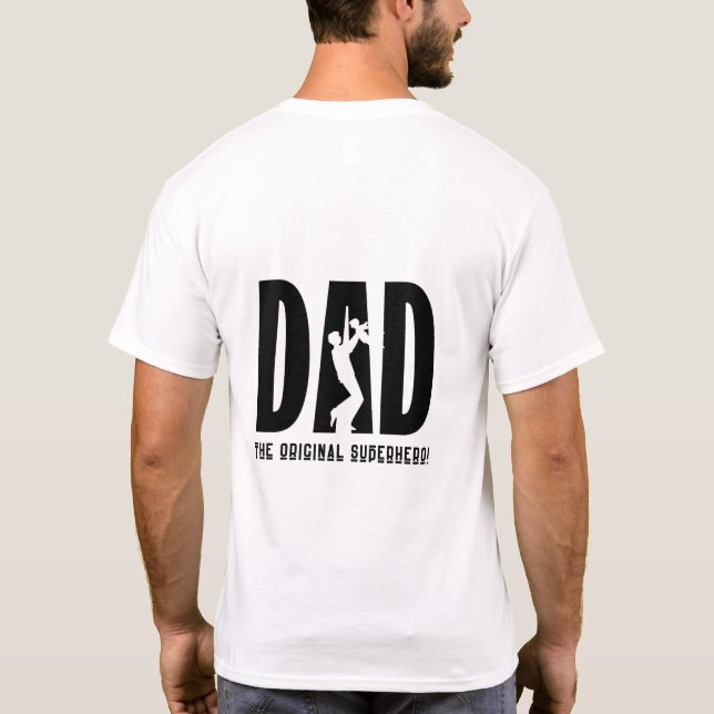 T-shirt Papa : Mon premier héros (Dos)