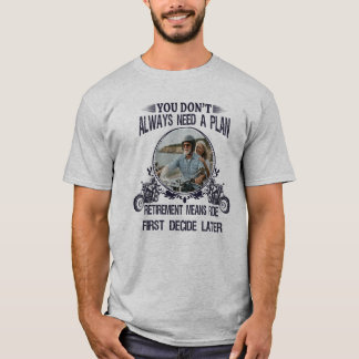 T-shirt Papa Motard à la Retraite Photo Personnalisée