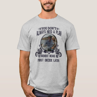 T-shirt Papa Motard à la Retraite Photo Personnalisée