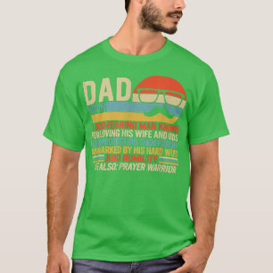 T-shirt Papa Mustache Fête des pères prière chrétienne Pèr