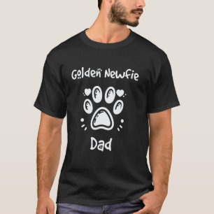 T-shirt Papa Newfie Golden Retriever Terre-Neuve Mi