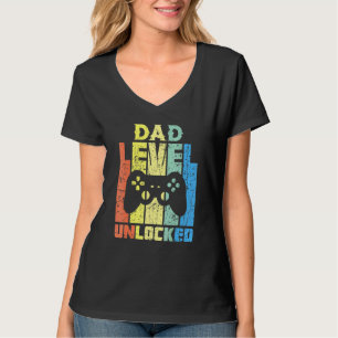 T-shirt Papa Niveau Déverrouillé Bientôt Pour Être Père Gr