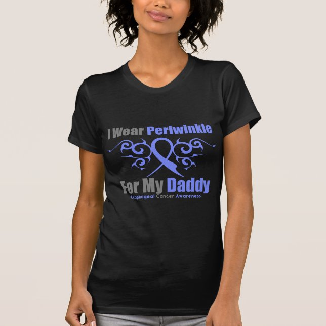 T-shirt Papa oesophagien de ruban de bigorneau de Cancer (Devant)