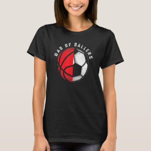 T-shirt Papa Of Ballers Père Son Joueur De Basket-Ball