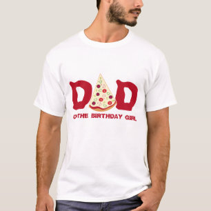 T-shirt Papa of Birthday Boy or Girl Pizza Birthday Party