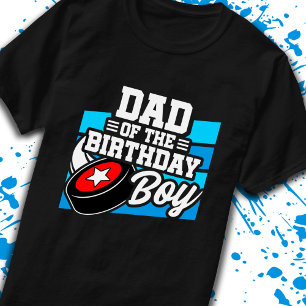 T-shirt Papa of Birthday Boys Hockey Party Père
