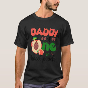 T-shirt Papa Of One Sweet Peach mignonne Famille 1er Naiss