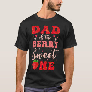 T-shirt Papa Of The Berry Sweet One Strawberry 1er Anniver