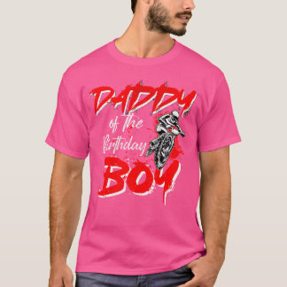 T-shirt Papa Of The Birthday Boy Bike Rider Bmx Papa Papa