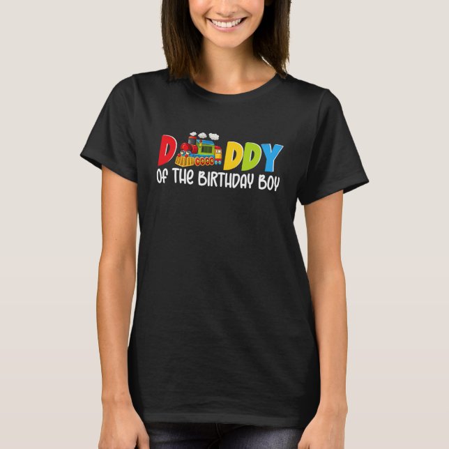 T-shirt Papa of the Birthday Boy Choo Choo Train Theme P (Devant)