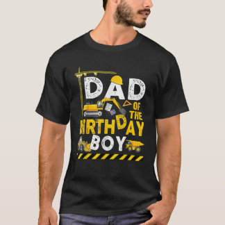 T-shirt Papa of the Birthday Boy Construction Anniversaire