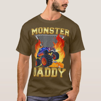 T-shirt Papa of the Birthday Boy Monster Truck Matching F