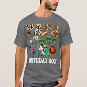 T-shirt Papa of the Birthday Boy Zoo Anniversaire Safari C
